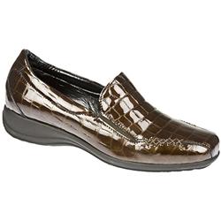 Female Tori Leather Upper Leather Lining Casual Shoes in Black Croc, BROWN CROC