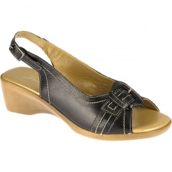 Jessica Womens Topaz Leather Upper Leather Lining Casual in Black