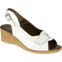 Jessica Womens Topaz Leather Upper Leather Lining Casual in White