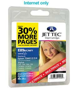 Jet Tec Epson T044 C64 Multipack Compatible Cartridges