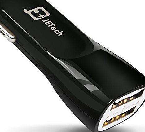 JETech Dual-Port Rapid USB Car Charger Cigarette Charger for Apple iPhone 5/5S/5C, iPad, iPad Air, iPad min