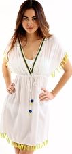 Jets, 1295[^]220603 Accent Embroidered Empire Kaftan - White