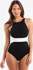 Jets, 1295[^]221365 Classique High Neck One Piece - Black and White