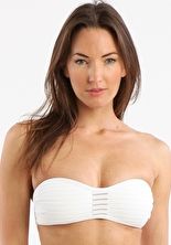 Jets, 1295[^]221375 Parallels Sheer Stripe Gathered Bandeau - White