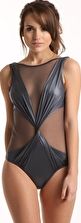 Jets White Label, 1295[^]182706 Seduction Boat Neck Tank One Piece - Chilled Grey