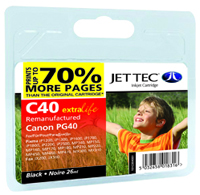 JetTec---Ink-Cartridge Canon PG-40 Black Compatible Ink Cartridge by