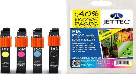 JetTec---Ink-Cartridge Epson T1621/2/3/4 Multipack Remanufactured Ink