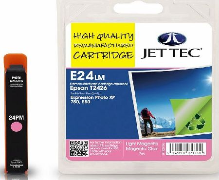 JetTec---Ink-Cartridge Epson T2426 Light Magenta Remanufactured Ink
