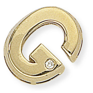 9ct Diamond 'G' Initial Pendant