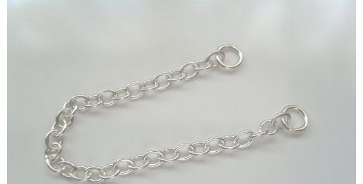 1 x Good Quality Solid Sterling Silver 925 Safety Chain For Bracelets Bangles Watches