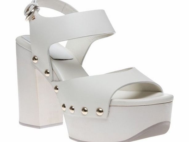 Jil Sander 2 Part Clog Sandals White 6 UK