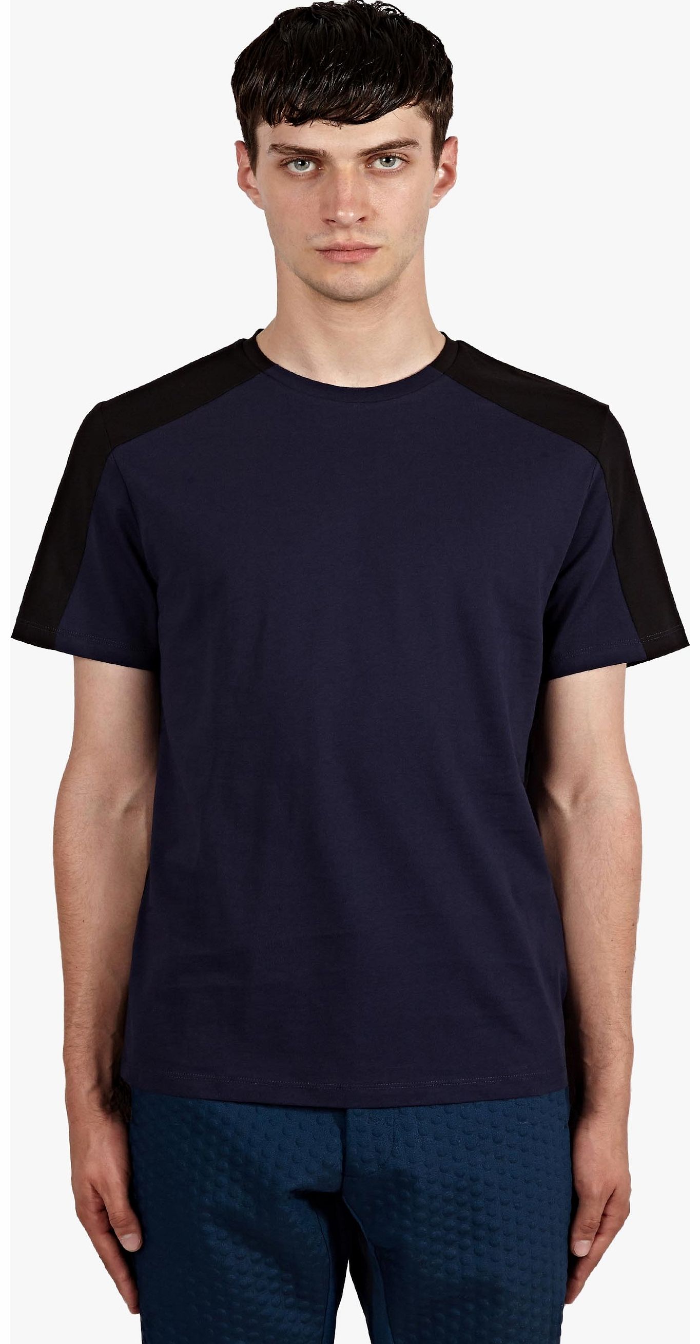 Mens Colour-Block Cotton T-Shirt