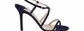 Jimmy Choo Womens Issey navy suede strappy heels
