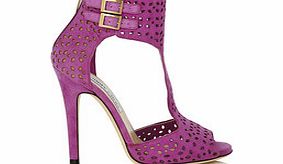 Womens Tahi purple suede heels