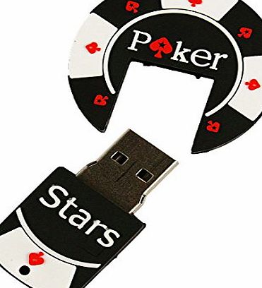 JJOnline 8GB USB Stick Black Silicone Rubber Gel Casino Chips Poker Stars Key Ring USB Flash Drive Casing - Part Of JJOnlinestore Mobile Phone And PC Accessories