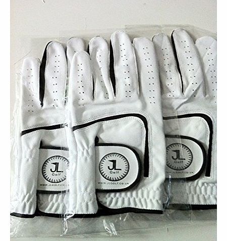 Set of 3 JL Golf all weather synthetic gloves - Choose your size and dexterity (Large)