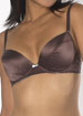 Satin and Fishnet full figure half cup underwired bra