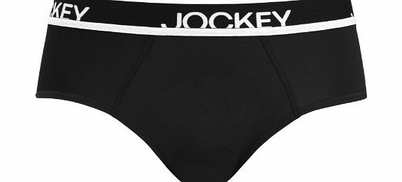 Jockey Microfiber Retro Brief Underwear, Black, size L
