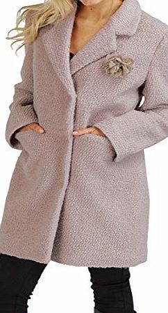 Joe Browns Womens Elegant Envelope Long Sleeved Coat Pale Pink (12)