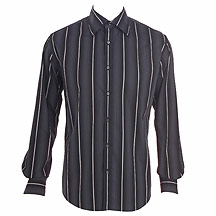 Charcoal and pink stripe shirt