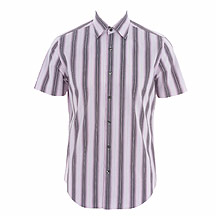 Pink striped short sleeve shirt