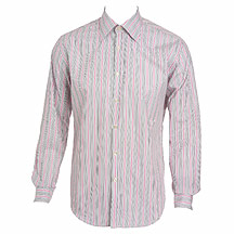 White/pink long sleeve stripe shirt