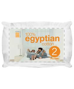 John Cotton Pair of Eygptian Cotton Covered Pillows
