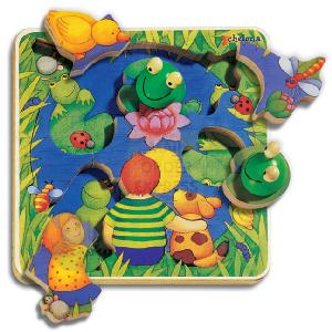 Chelona Frog Concert Jigsaw Puzzle Playtray
