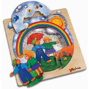 Chelona Look at the Rainbow Layered Jigsaw Puzzle