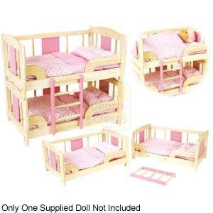 PINTOY Dolls Bunk Bed