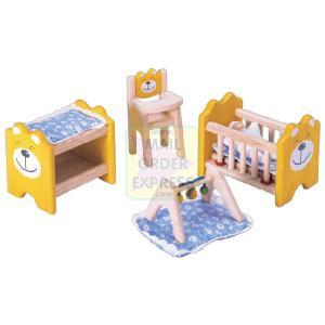 John Crane Ltd PINTOY Wooden Dolls House Furniture Nursery
