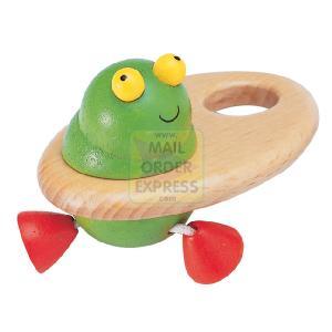 PINTOY Wooden Frog Rattle