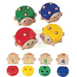 PINTOY Wooden Number Bugs