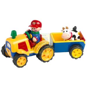 TOLO First Friends Tractor and Trailer With Cow