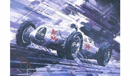 John Ketchell Genius At Work - Nuvolari - 1938 Donington Grand Prix - Paper Print - Gicl&eacute;e Paper - Me
