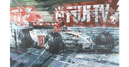 Japanese Hero - Takuma Sata - 2003 Japanese Grand Prix - High Quality Canvas Print - Gicl&eacu