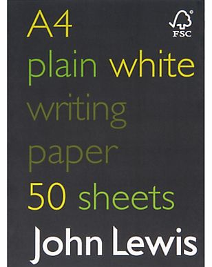 John Lewis A4 FSC Notebook