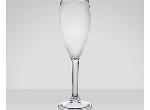 John Lewis Acrylic Champagne Flute, 0.18L, Set