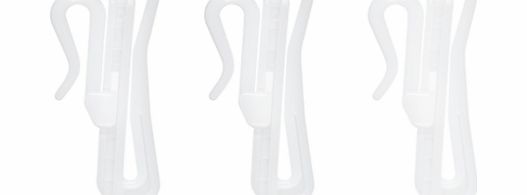 John Lewis Adjustable Curtain Hooks, Pack of 20,
