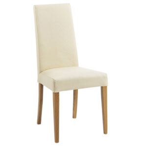 Alfie Leather Dining Chair- Cream