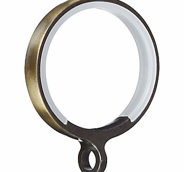 John Lewis Antique Brass Curtain Rings, Pack of