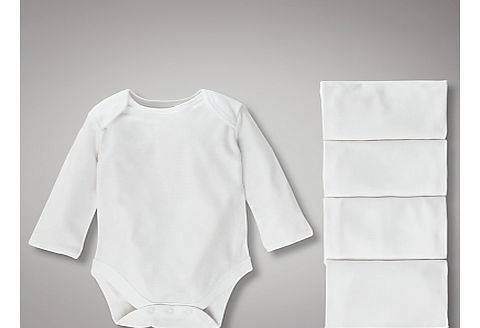 John Lewis Baby Long Sleeve Bodysuits, Pack of 5