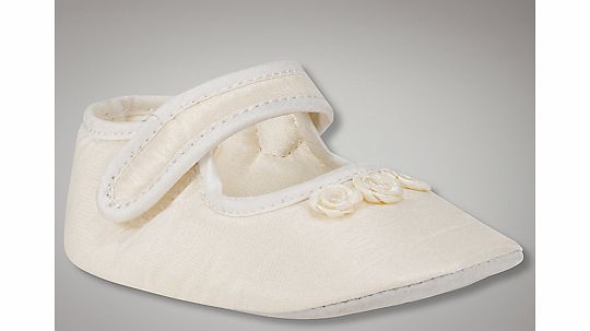 John Lewis Baby Mary Jane Shoes, Cream