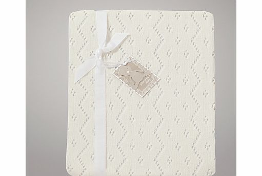 John Lewis Baby Receiving Blanket, Off White