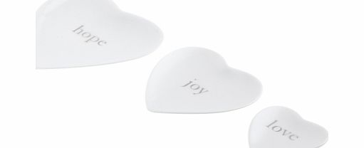 John Lewis Baby Stacking Ceramic Hearts, Set of 3