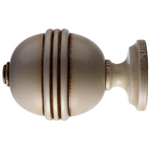 Ball Finial- Antiqued White- 35mm