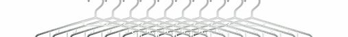 John Lewis Basic Plastic Hangers, Set of 10, White