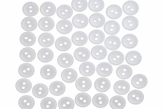 John Lewis Blouse Buttons, 11mm, Pack of 50, White