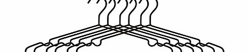 John Lewis Brooklyn Wire Hangers, Set Of 6, Black