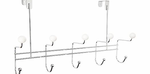 John Lewis Chrome Over the Door 5 Hook Hanger
